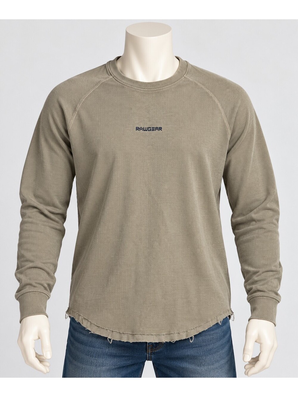 Rawgear Beige Long Sleeve Cotton Blend Shirt Large